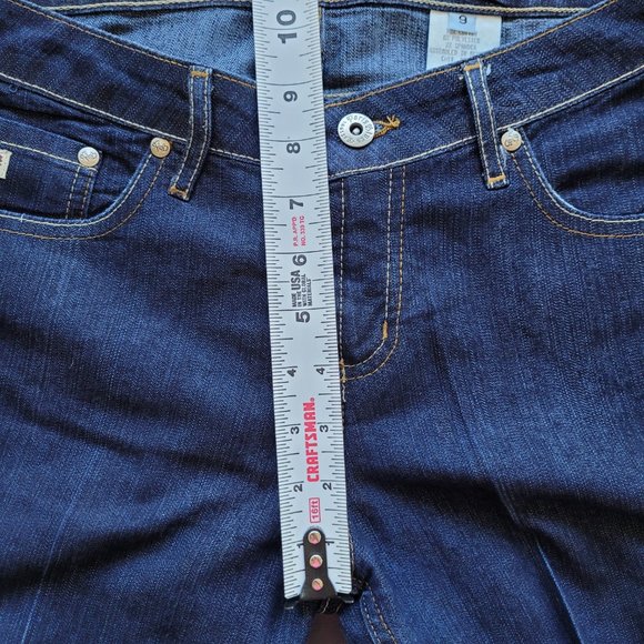 Vintage Y2K Paris Blues Low Rise Dark Wash Flared Boot Cut Jeans  - Long - Picture 6 of 10